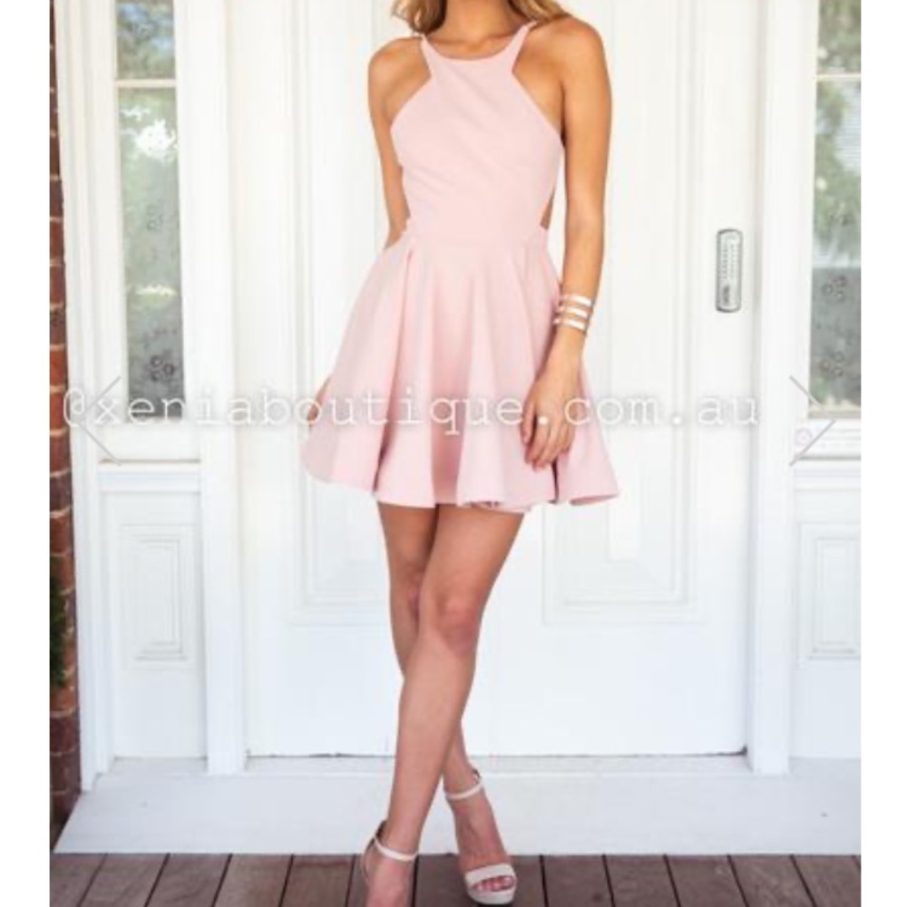 Backless Blush Dress